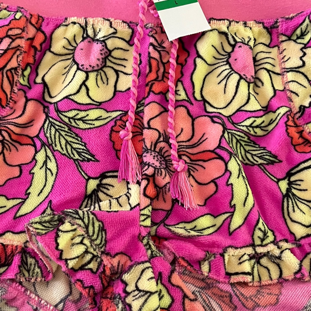 Floral Pink and Yellow Shorts Betsey Johnson